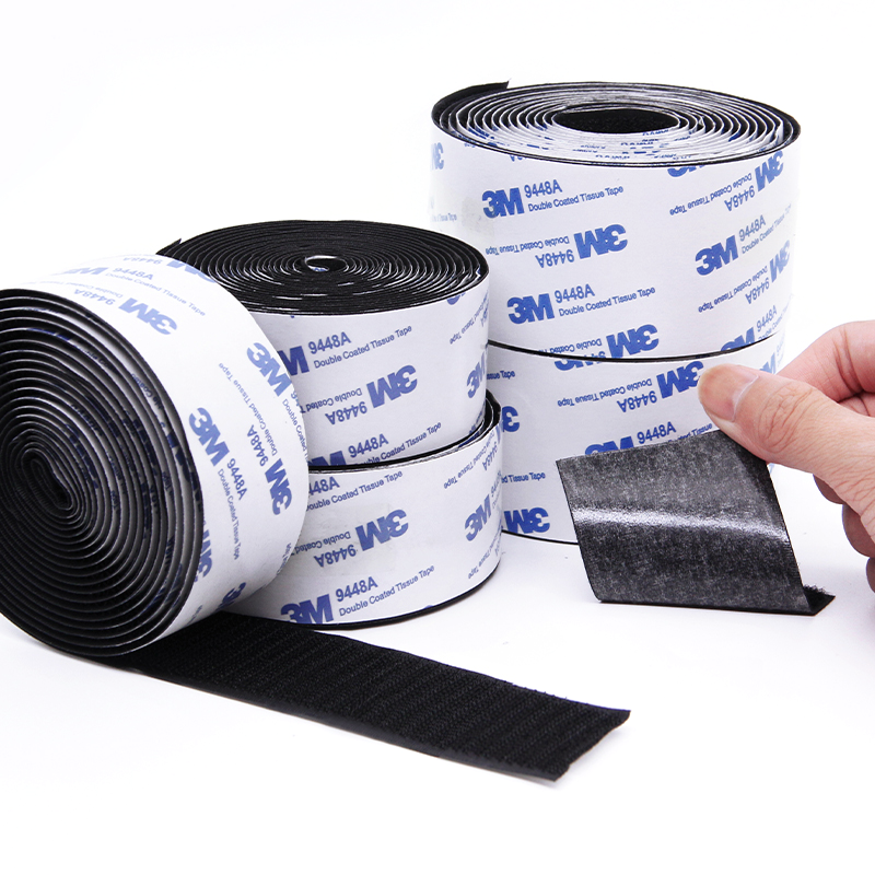 3m adhesive Velcro hook and loop tape Black