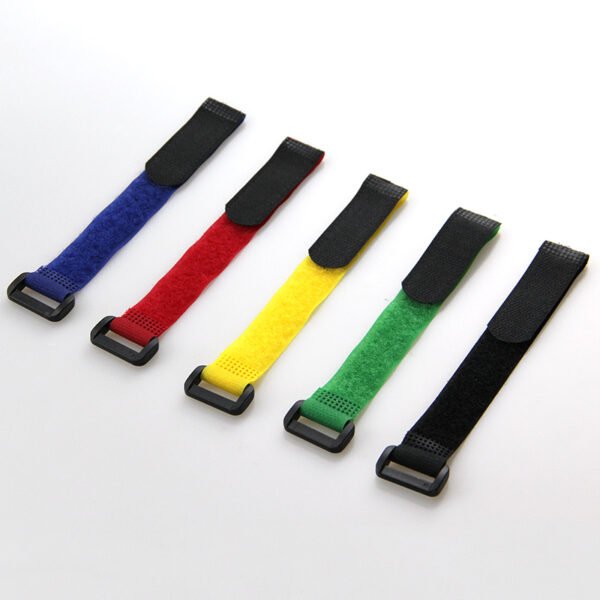 Reverse buckle storage strap