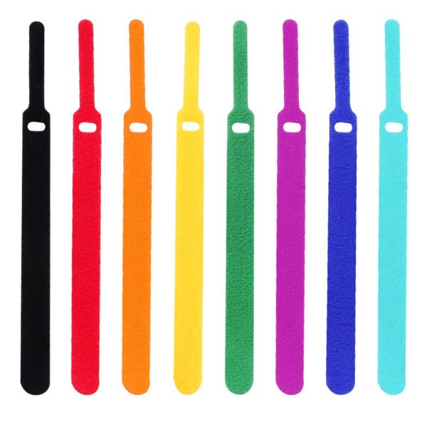 Back to back hook and loop cable ties