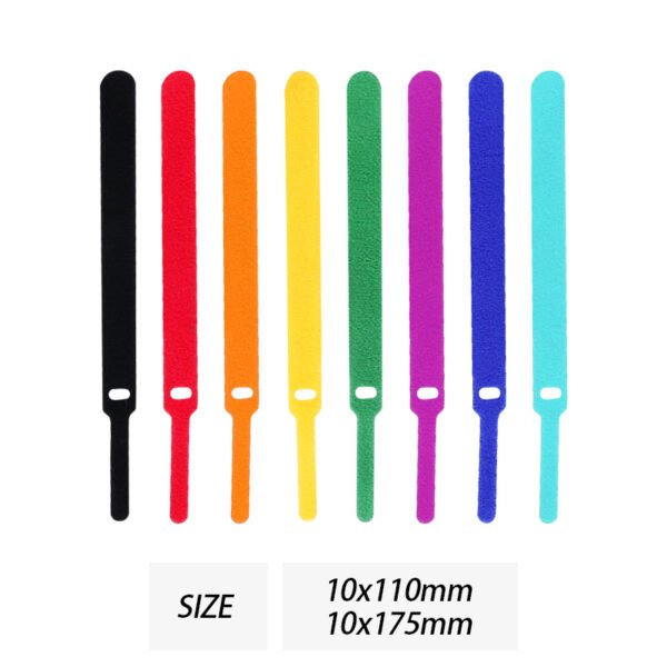Back to back hook and loop cable ties