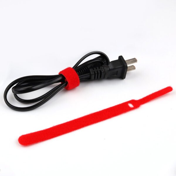 Back to back hook and loop cable ties
