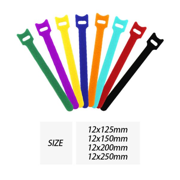 Back to back hook and loop cable ties